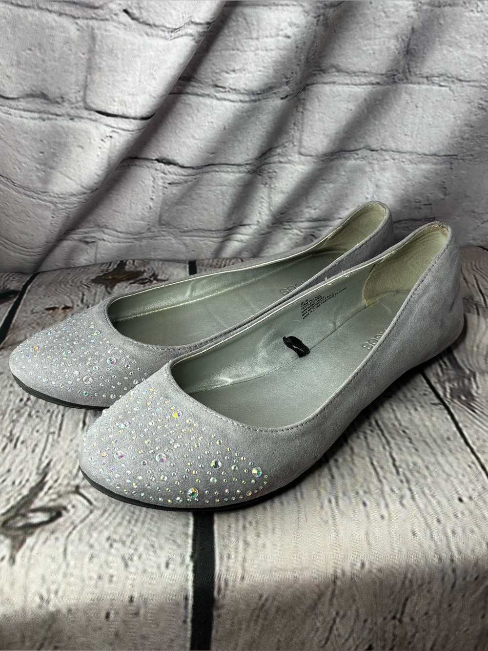 Retro y2k Soft Rocker Smokey Lavender Faux Suede Party Cyberpunk Ballet Flat 8.5